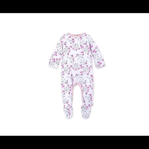 Burts Bee Baby Mosaic Bloom Footed Jumpsuit - Picture 1 of 2